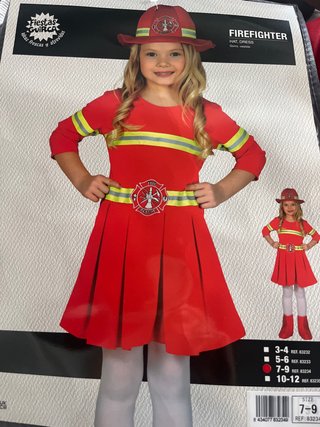 Disfraz Bombero Niña 7-9 años