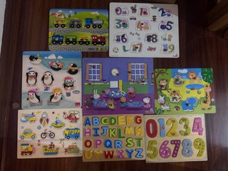 Lote Puzzles Madera Infantiles