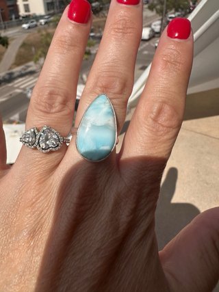 Anillo larimar en plata de ley925