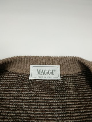 Cardigan Uomo MAGGI Vintage Lana Vergine Fantasia