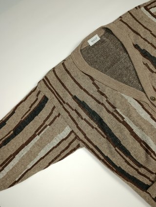 Cardigan Uomo MAGGI Vintage Lana Vergine Fantasia