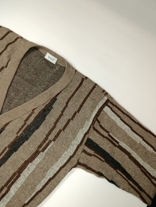 Cardigan Uomo MAGGI Vintage Lana Vergine Fantasia