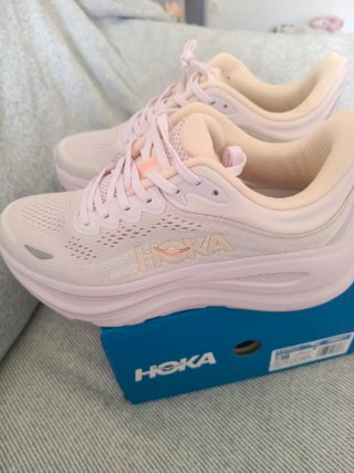 Hoka Bondi 9 Beige/Rosa Talla 39