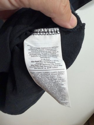 Camiseta Jordan Negra Hombre Bolsillo