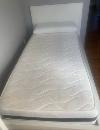 Pack Cama IKEA Malm Beige/Blanco