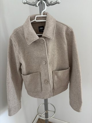 Abrigo Zara Beige Talla S