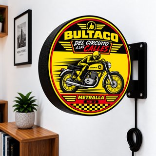 Cartel Luminoso Bultaco Metralla MK2 Clásico