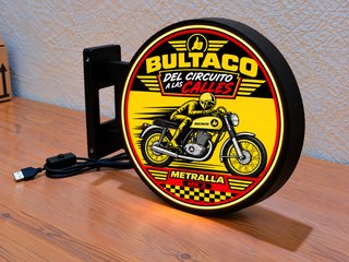 Cartel Luminoso Bultaco Metralla MK2 Clásico