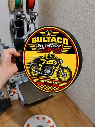 Cartel Luminoso Bultaco Metralla MK2 Clásico