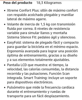 Bicicleta Plegable Drumfit X Bike Neo Pro Cecotec
