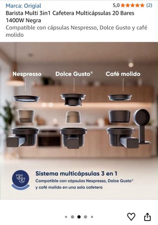 Cafetera Barista Multi 3 en 1
