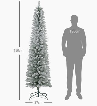 Árbol Navidad Artificial Nevado 210cm LED