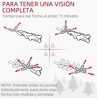 Árbol Navidad Artificial Nevado 210cm LED