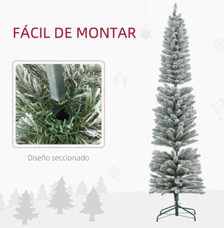Árbol Navidad Artificial Nevado 210cm LED