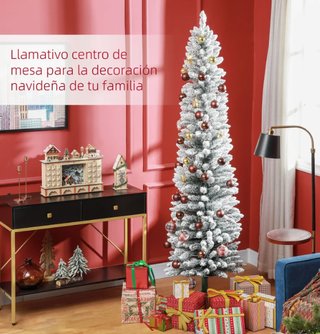 Árbol Navidad Artificial Nevado 210cm LED