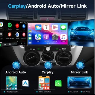 Radio Coche Pantalla 7 CarPlay 1 DIN