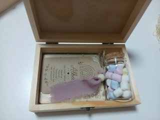 Caja de madera grabada a láser