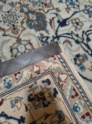 Alfombra Persa Nain 2x3 Lana Beige/Azul