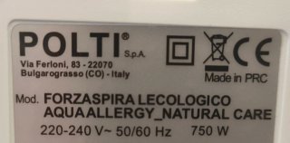 Aspirador Polti Forzaspira Ecológico Aqua Allergy