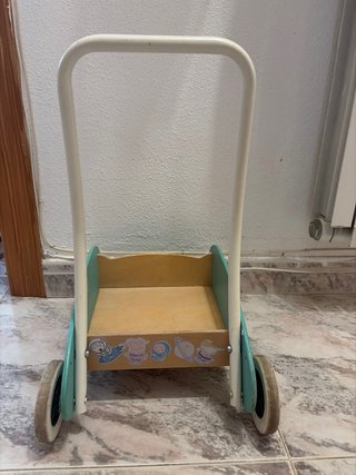 Andador bebé madera búho mint ikea