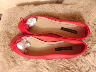 Bailarinas piel Mango Talla 40 Rojas