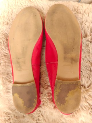 Bailarinas piel Mango Talla 40 Rojas