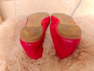 Bailarinas piel Mango Talla 40 Rojas