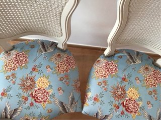 Juego de 2 sillas vintage rediseñadas