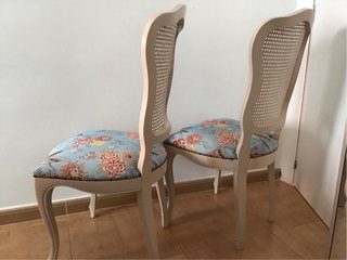 Juego de 2 sillas vintage rediseñadas