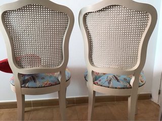 Juego de 2 sillas vintage rediseñadas