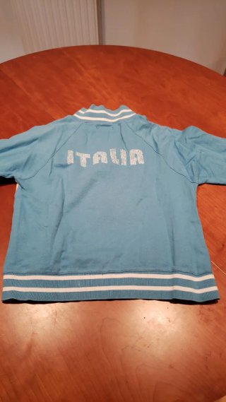 Chaqueta deportiva vintage 90s azul y blanca