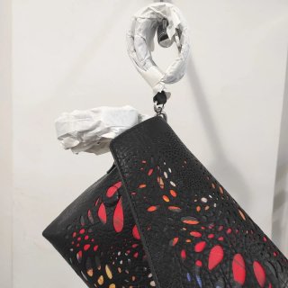Borsa Desigual Nera con Fantasia Multicolor