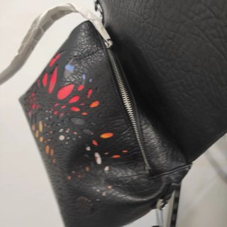 Borsa Desigual Nera con Fantasia Multicolor