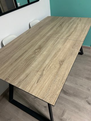 Mesa extensible comedor estilo industrial