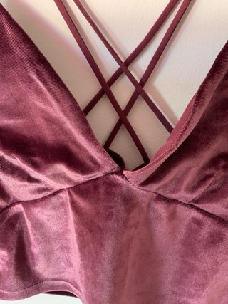 Top Stradivarius Rosa Cruzado Espalda