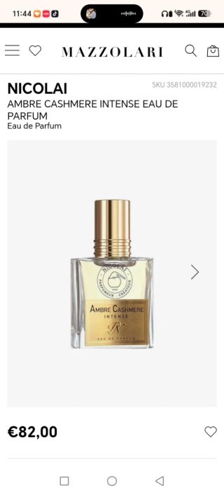 Nicolai Ambre Cashmere Intense Eau de Parfum 30ml