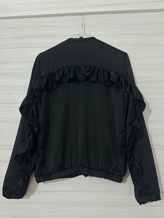 Bomber Zara nero con volant (ruches) tg XS