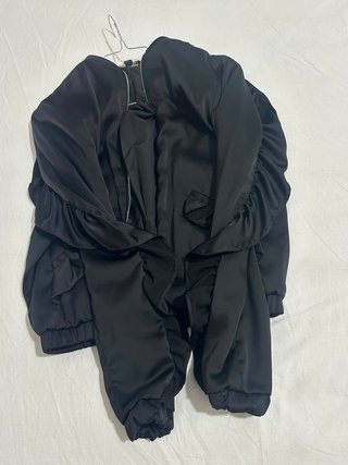 Bomber Zara nero con volant (ruches) tg XS