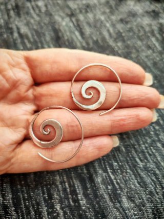 Orecchini a spirale argento