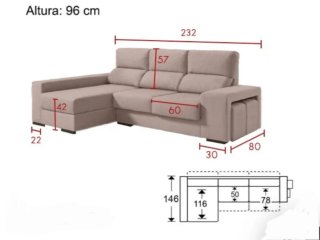 Sofá chaiselongue