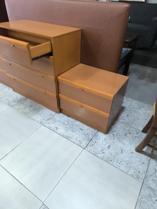 Juego de Cajonera, Mesas de noche, cabecero y espe