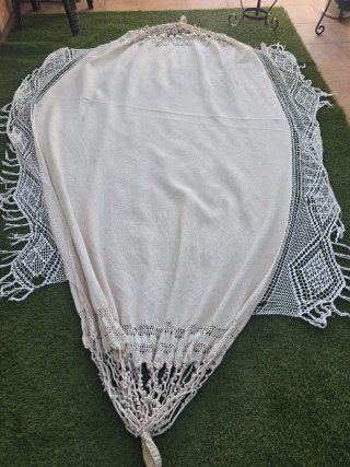Hamaca Lona Colombiana Beige y Blanca