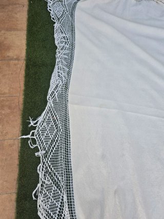 Hamaca Lona Colombiana Beige y Blanca