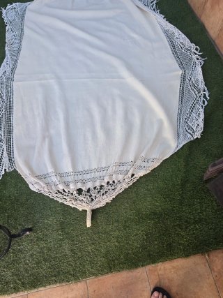 Hamaca Lona Colombiana Beige y Blanca