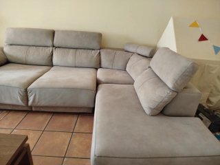 Sofá Cama Modular Beige/Gris