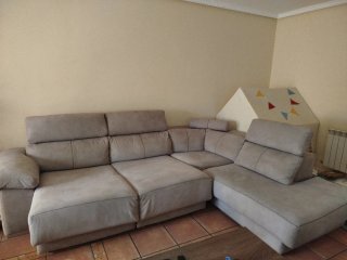 Sofá Cama Modular Beige/Gris