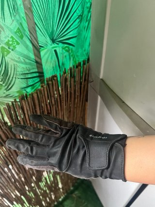 Guantes de equitación negros y marrones