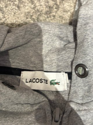 Chaqueta Lacoste Gris Cremallera