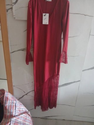 Vestido rojo fiesta encaje