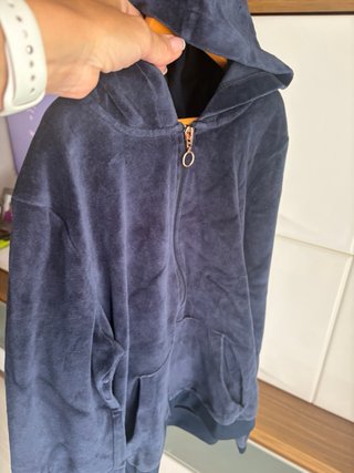 Chaqueta azul con cremallera talla 14 para 170cm